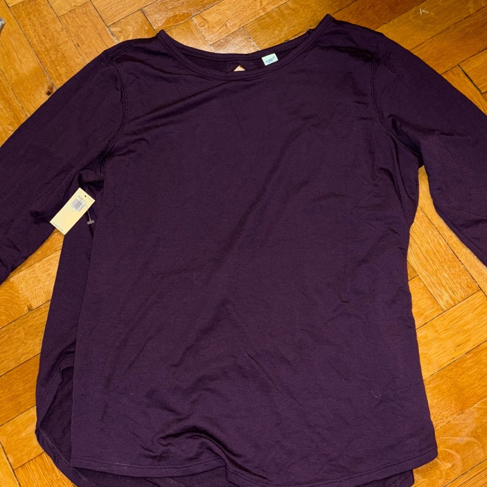 Purple long sleeve athletic top